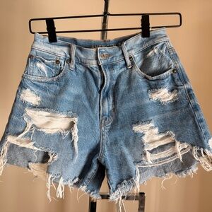 American Eagle Outfitters Ripped Blue Jean Shorts